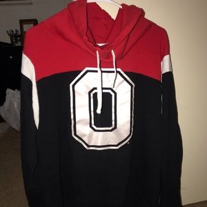 Ohio state cow neck hoodie from pink